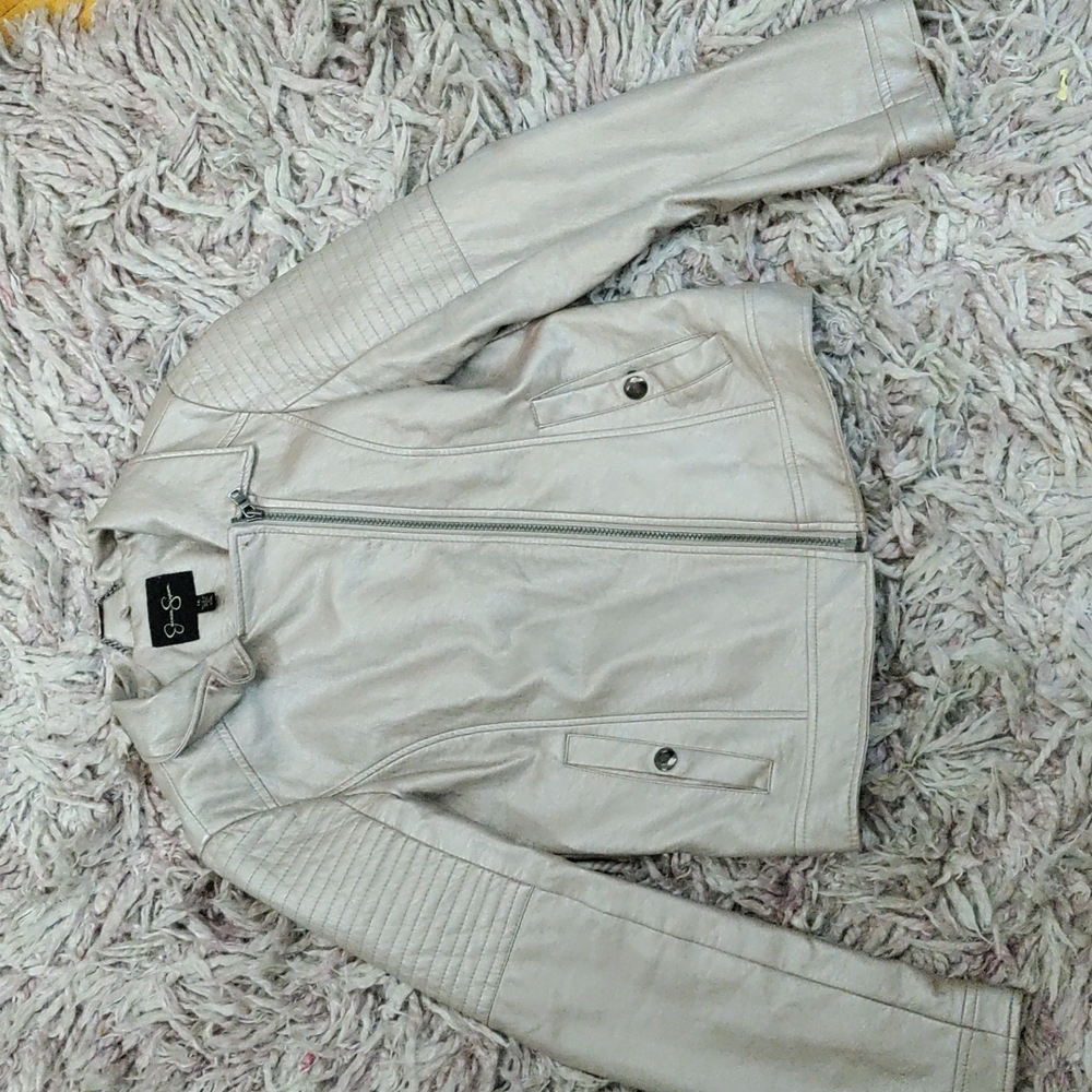 Kids man-made leather jacket